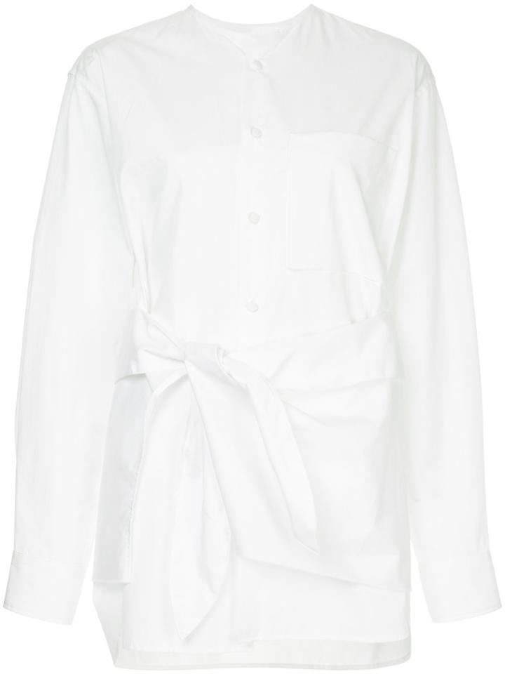 Y's Tie Fastening Shirt - White