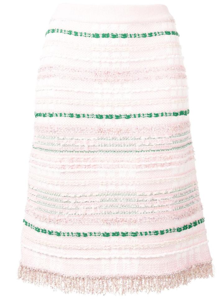 Thom Browne Light Pink Tweed Skirt