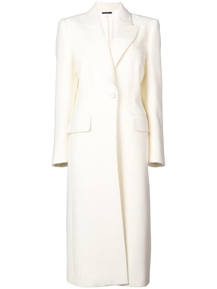 Tom Ford Double-breasted Long Coat - White