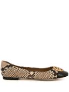 Tory Burch Logo Snake Pumps - Brown