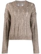 Uma Wang Ladder Knit Jumper - Neutrals
