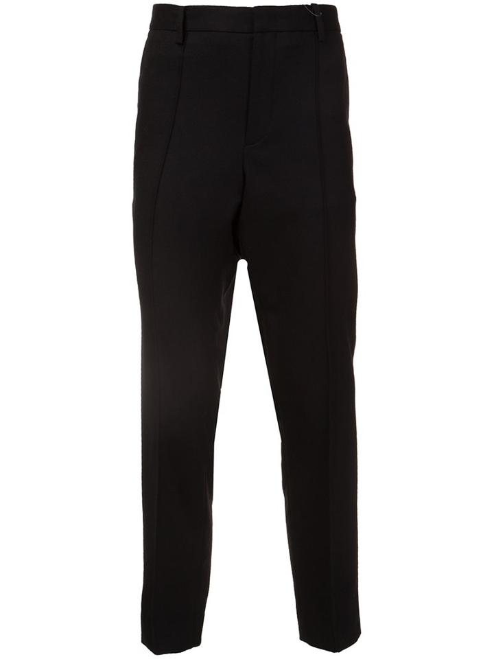 Wooyoungmi Tailored Trousers, Men's, Size: 54, Black, Polyurethane/wool