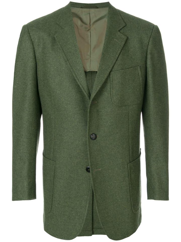 Jijibaba Smiley Buttons Jacket - Green