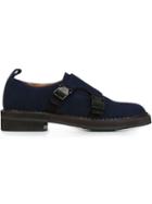 Hender Scheme Neo Monk Shoes, Men's, Size: 10, Blue, Suede/leather/rubber