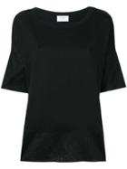 Snobby Sheep Jersey-panelled Fine-knit Top - Black