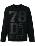 Diesel Printed Sweatshirt, Men's, Size: Small, Black, Cotton
