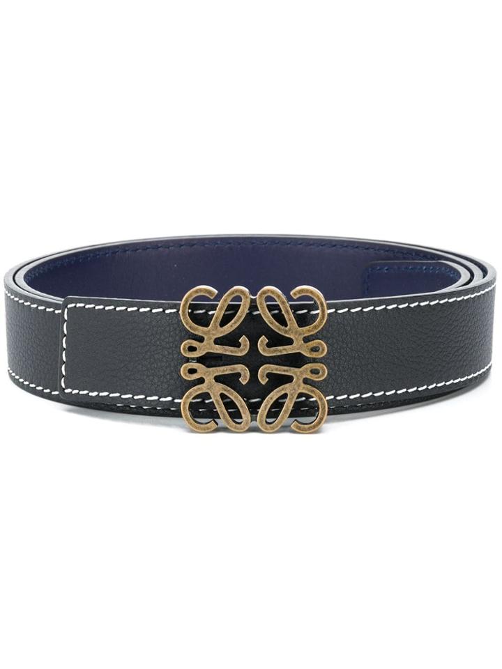 Loewe Anagram Reversible Belt - Black