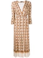Elisabetta Franchi Logo Print Dress - Neutrals