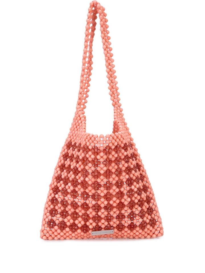 Loeffler Randall Charlie Beaded Tote Bag - Pink