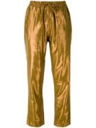 Mes Demoiselles - 'brasier' Track Pants - Women - Polyester/viscose - 36, Yellow/orange, Polyester/viscose