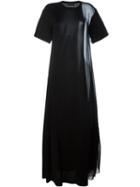 Nicopanda Panelled Maxi T-shirt Dress, Women's, Size: Small, Black, Cupro