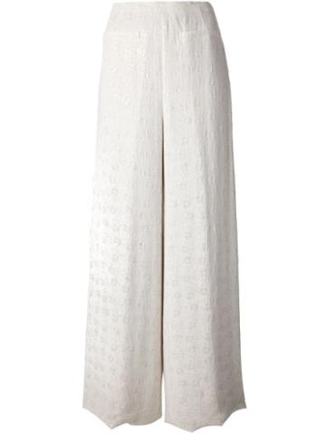Jean Louis Scherrer Pre-owned Wide Leg Trousers - White