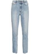 Ksubi High Rise Slim Pin Jeans - Blue