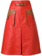 Bottega Veneta Contrast Pocket A-line Skirt - Yellow & Orange