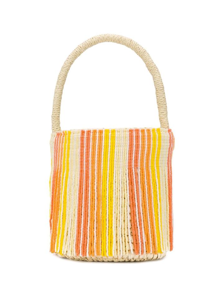 Sensi Studio Small Beaded Tote Bag - Neutrals