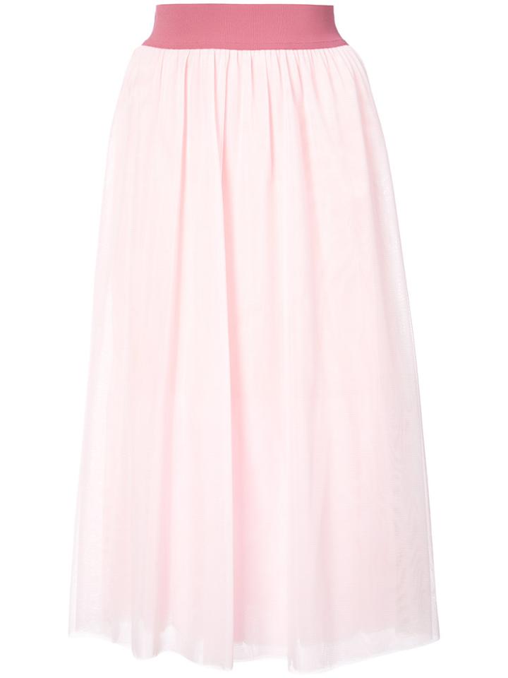 Paul Memoir Colour-block Tulle Midi Skirt - Pink & Purple