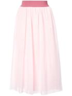 Paul Memoir Colour-block Tulle Midi Skirt - Pink & Purple
