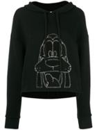Monse Embroidered Goofy Hoodie - Black