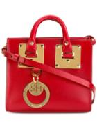 Sophie Hulme Top Handles Crossbody Bag, Women's, Red, Metal/calf Leather