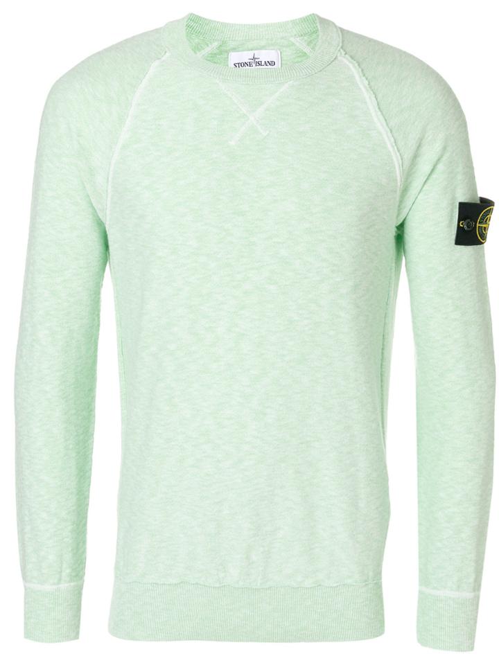 Stone Island Stocking Stitch Crew Neck Jumper - Green