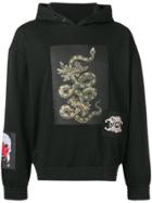 John Richmond Snake Print Hoodie - Black