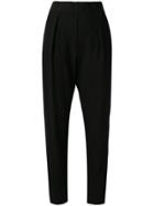 Raquel Allegra High Waist Tapered Trousers - Black