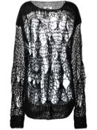 Mm6 Maison Margiela Spider Web Knitted Jumper - Black
