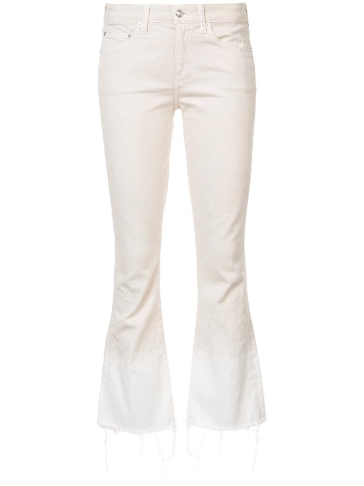 Derek Lam 10 Crosby Jane Mid-rise Flip Flop Flare - White
