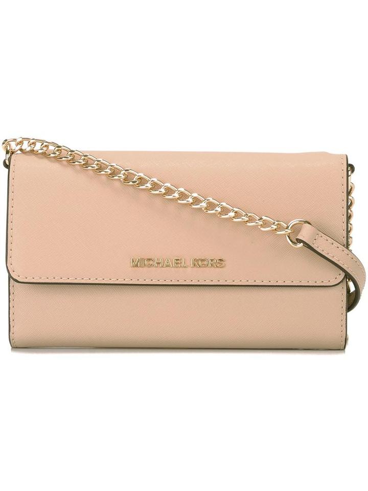 Michael Michael Kors 'jet Set Travel' Smartphone Crossbody Bag, Women's, Nude/neutrals
