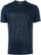 Neil Barrett Make Love Not War T-shirt, Men's, Size: M, Blue, Cotton