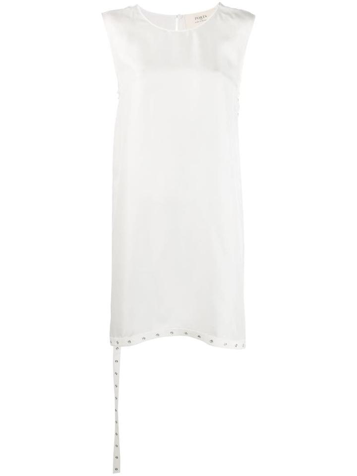 Ports 1961 Asymmetric Sleeveless Blouse - White