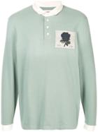 Kent & Curwen Rose Embroidered Polo Shirt - Green