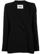 Msgm Classic Blazer, Women's, Size: 42, Black, Acetate/viscose/polyester