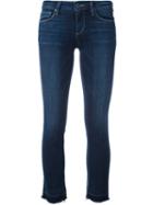 Paige Skinny Cropped Jeans, Women's, Size: 27, Blue, Cotton/elastodiene/spandex/elastane