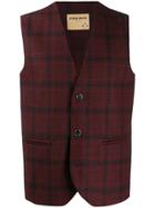 Al Duca D'aosta 1902 Tartan Knit Gilet - Red