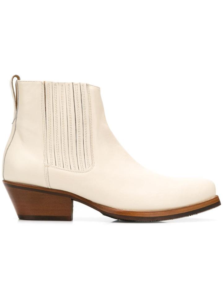Our Legacy Cuban Heel Ankle Boots - White