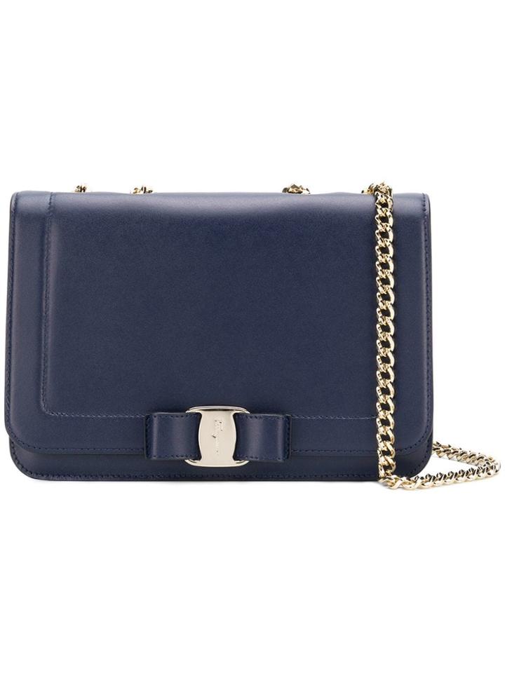 Salvatore Ferragamo Vera Flap Bag - Blue