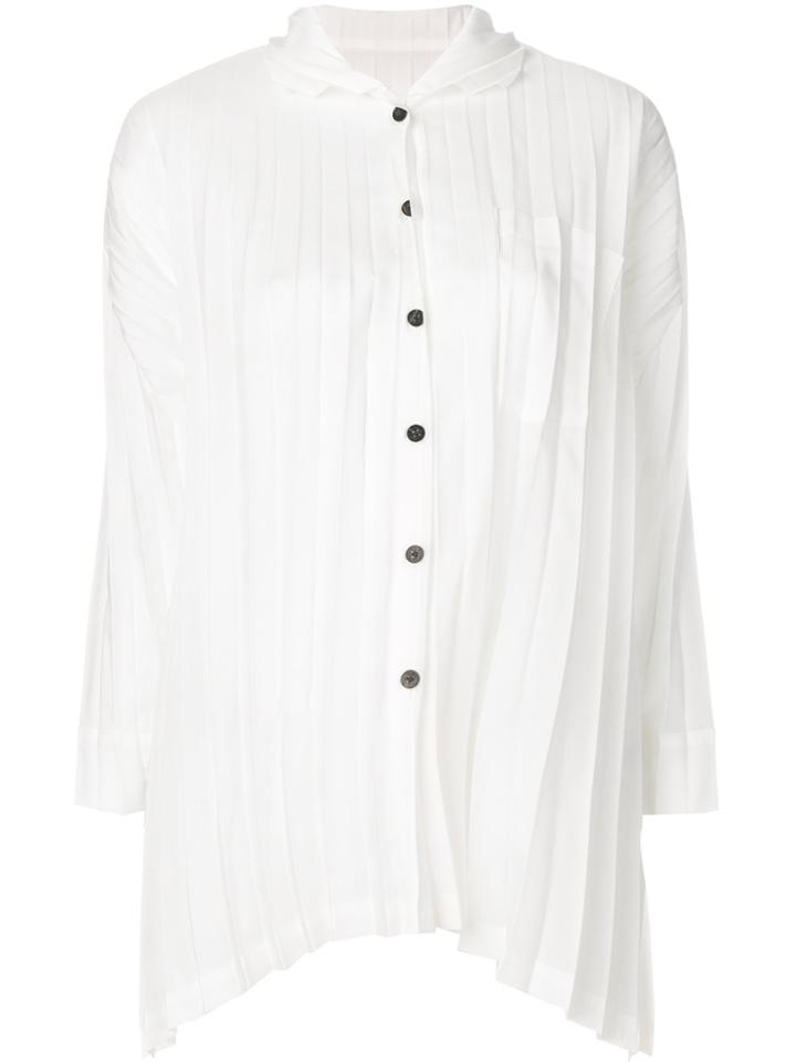 Issey Miyake Cauliflower Pleated Shirt - White