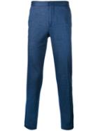 Incotex Slim Fit Trousers, Men's, Size: 58, Blue, Cotton/linen/flax
