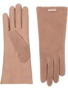 Burberry Shearling And Leather Gloves - Pink & Purple