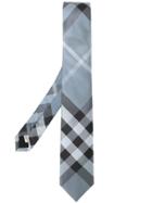 Burberry London Plaid Pattern Tie - Blue
