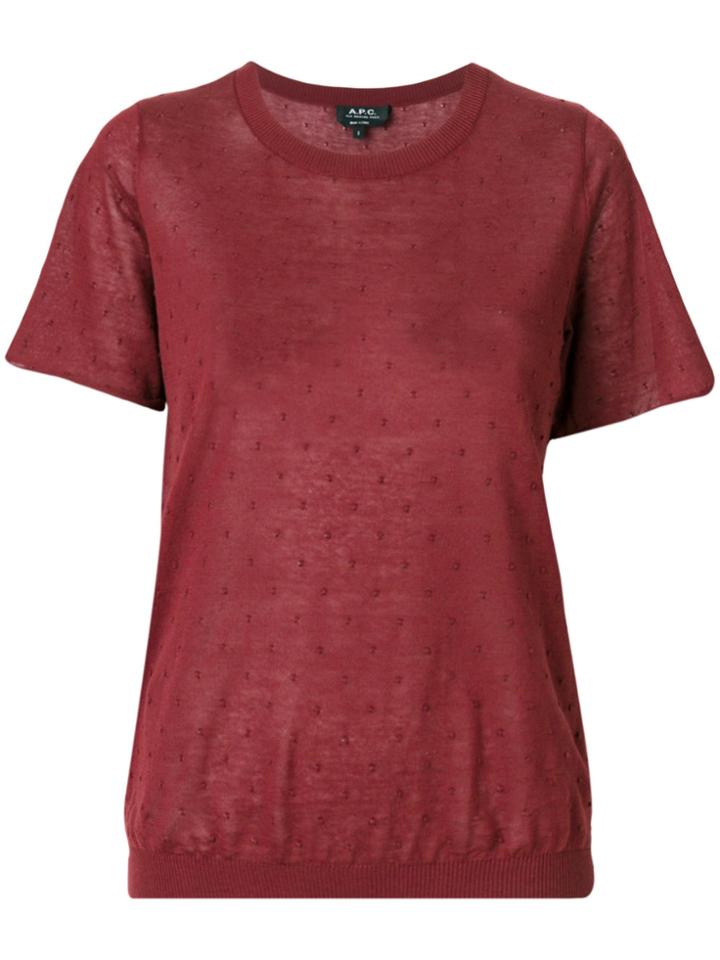A.p.c. Embroidered Dot Top