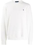 Polo Ralph Lauren Embroidered Logo Sweater - White