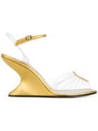 Salvatore Ferragamo Sandalo Invisible Sandals - Metallic