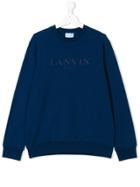 Lanvin Enfant Logo Print Sweatshirt - Blue