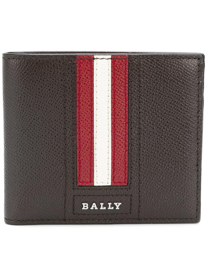Bally Stripe Detail Wallet - Brown