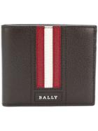 Bally Stripe Detail Wallet - Brown