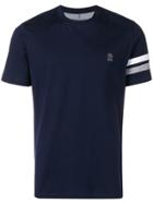 Brunello Cucinelli Embroidered Logo T-shirt - Blue