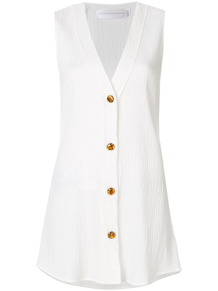 Victoria Victoria Beckham V-neck Sleeveless Shirt - White