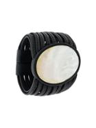 Monies Large Round Pendant Bracelet - Black